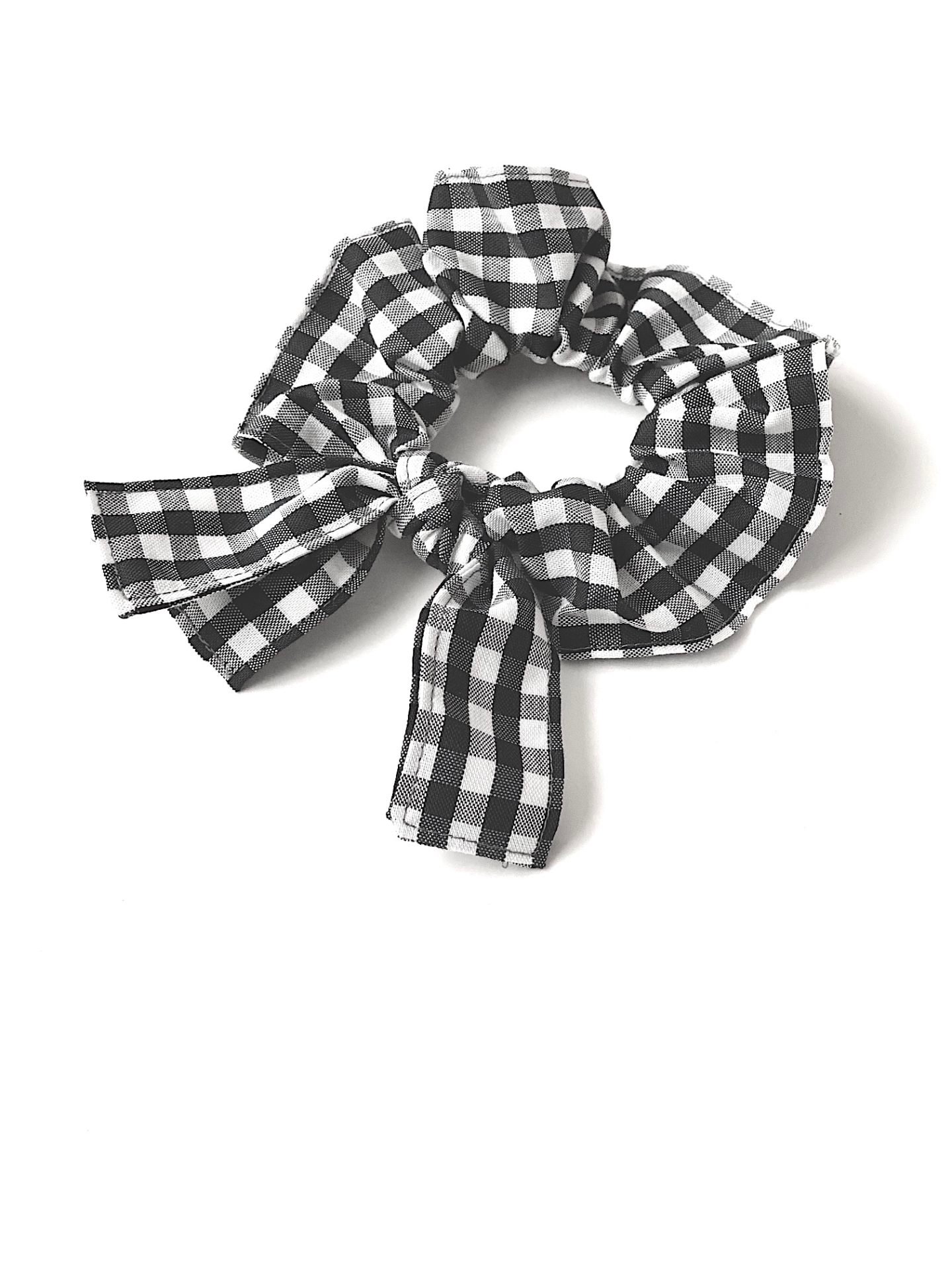 scrunchie vichy negro